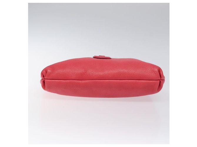 Bolso de Hombro Gancini de Cuero Rosa Plata Salvatore Ferragamo Auth MX210 - vista 5
