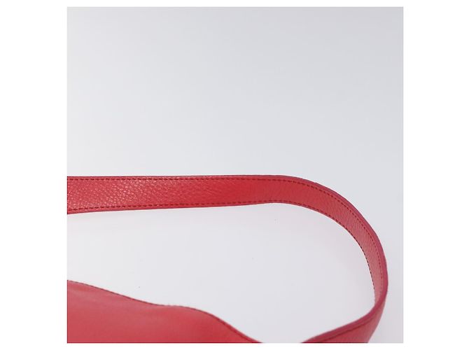 Bolso de Hombro Gancini de Cuero Rosa Plata Salvatore Ferragamo Auth MX210 - vista 8