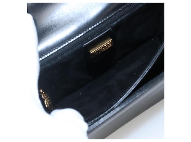 Borsa a mano GUCCI in pelle nera e oro 000 46 0096 Auth ep8407 Nero D'oro - vista 10