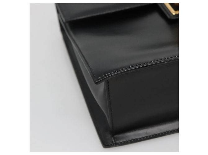 Borsa a mano GUCCI in pelle nera e oro 000 46 0096 Auth ep8407 Nero D'oro - vista 15