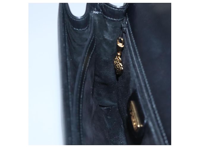 Borsa a mano GUCCI in pelle nera e oro 000 46 0096 Auth ep8407 Nero D'oro - vista 20