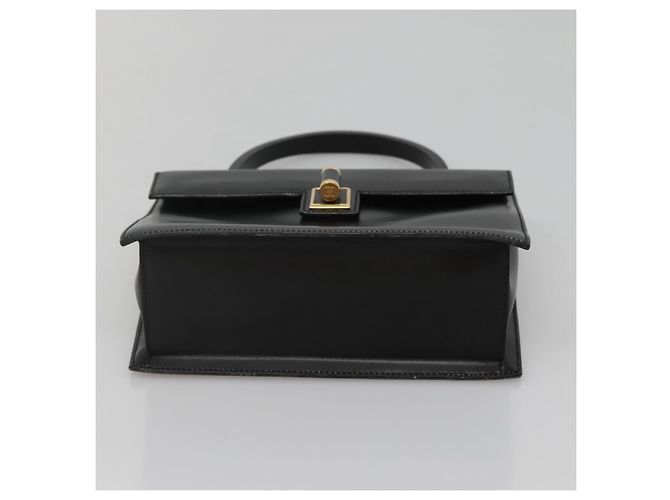 Borsa a mano GUCCI in pelle nera e oro 000 46 0096 Auth ep8407 Nero D'oro - vista 5