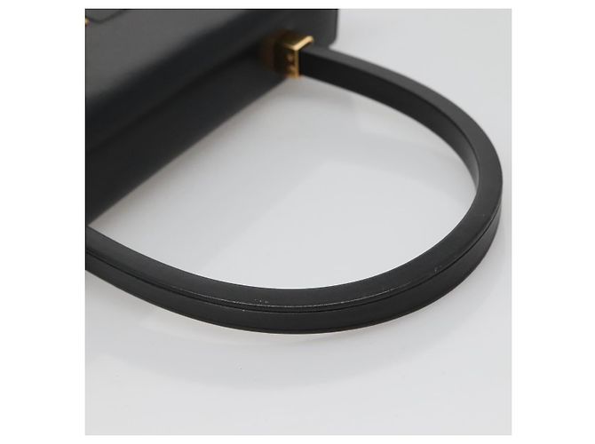Borsa a mano GUCCI in pelle nera e oro 000 46 0096 Auth ep8407 Nero D'oro - vista 7