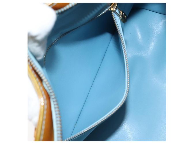 LOUIS VUITTON Monogram Vernis Borsa a Mano Houston Blu Baby M91005 LV Auth KD353 Blu chiaro - vista 21