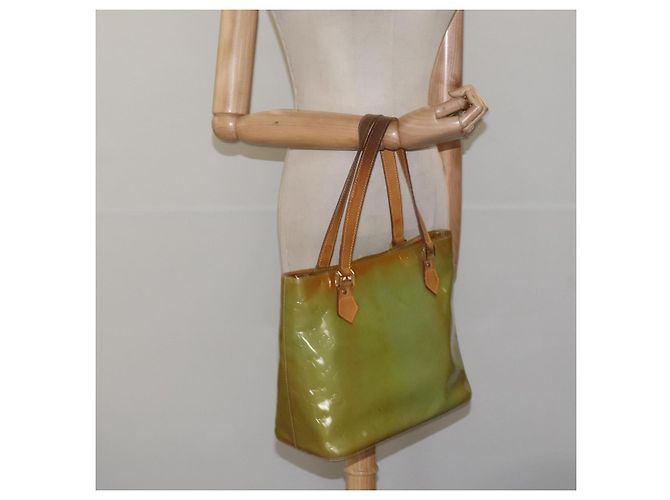 LOUIS VUITTON Monogram Vernis Borsa a Mano Houston Blu Baby M91005 LV Auth KD353 Blu chiaro - vista 23