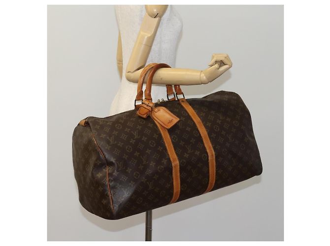 LOUIS VUITTON Monogram Keepall 60 Sac de Boston M41422 LV Auth 116106 Monogramme - vue 23