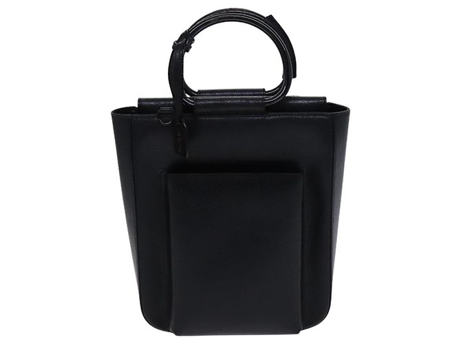 Gucci Borsa a mano in pelle 2 vie nera Auth BD1169 Nero - vista 13