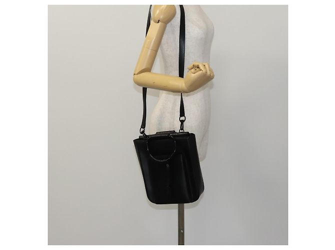 Gucci Borsa a mano in pelle 2 vie nera Auth BD1169 Nero - vista 22