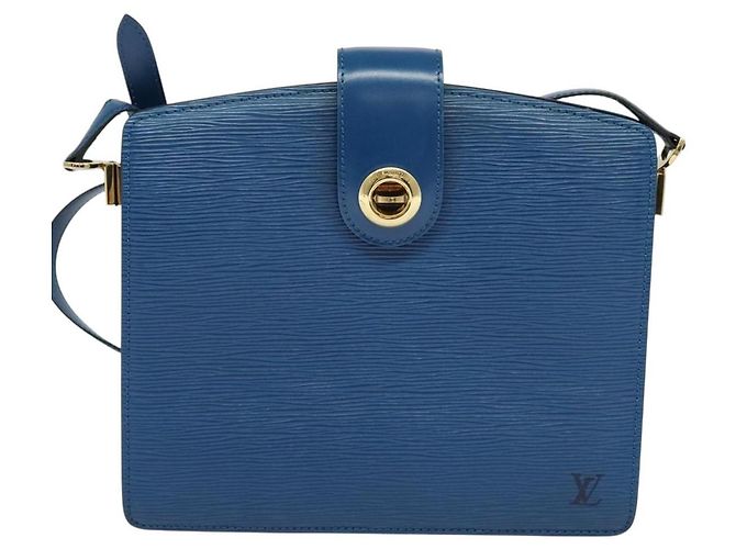 LOUIS VUITTON Borsa a Spalla Capuchin Epi Blu M52345 LV Auth MX130 - vista 13