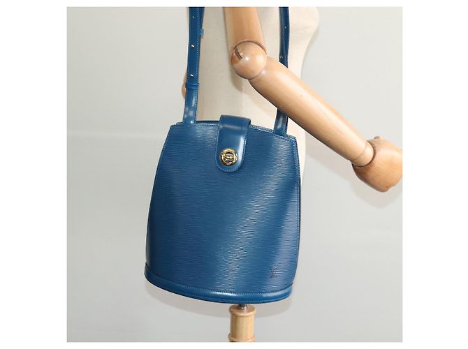 LOUIS VUITTON Borsa a Spalla Epi Cluny Blu M52255 LV Auth KD308 - vista 21