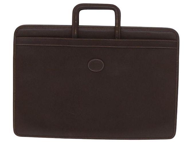Bolsa de negócios em couro GUCCI 2 vias marrom Auth ep8518 - vista 13