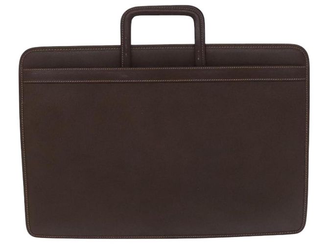 Bolsa de negócios em couro GUCCI 2 vias marrom Auth ep8518 - vista 2