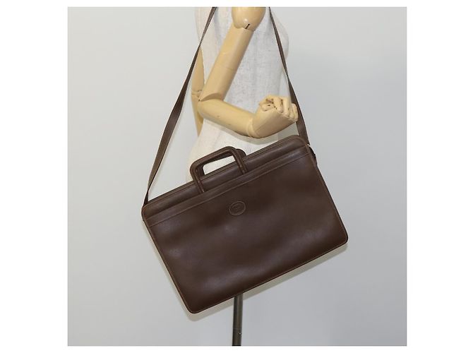Bolsa de negócios em couro GUCCI 2 vias marrom Auth ep8518 - vista 23