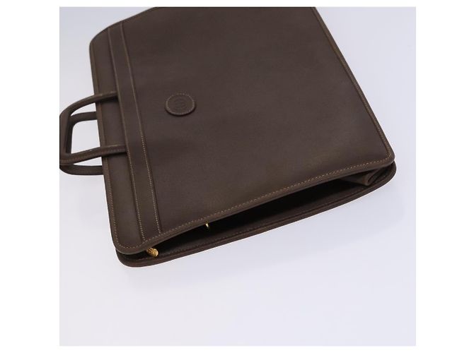 Bolsa de negócios em couro GUCCI 2 vias marrom Auth ep8518 - vista 4