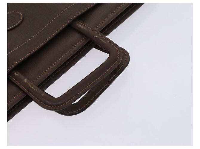 Bolsa de negócios em couro GUCCI 2 vias marrom Auth ep8518 - vista 7