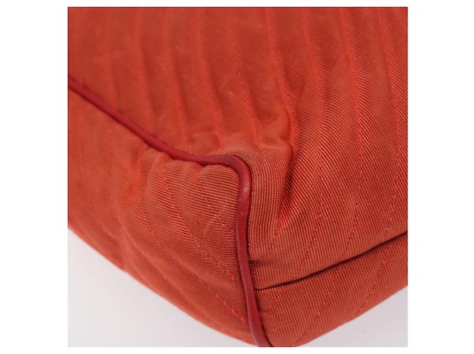 BALLY Borsa a Spalla in Nylon Arancione Oro Auth 116042 D'oro - vista 16