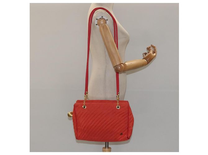 BALLY Borsa a Spalla in Nylon Arancione Oro Auth 116042 D'oro - vista 21