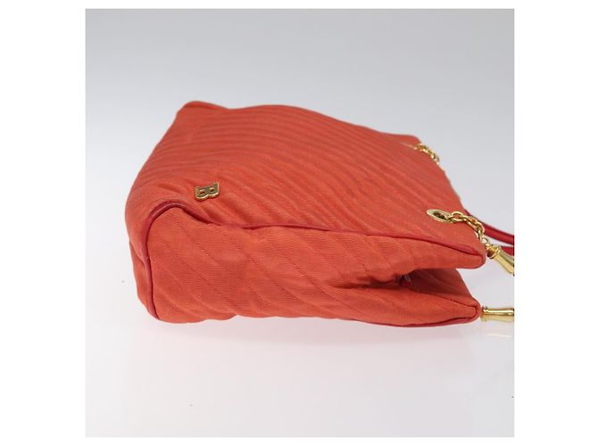 BALLY Borsa a Spalla in Nylon Arancione Oro Auth 116042 D'oro - vista 3