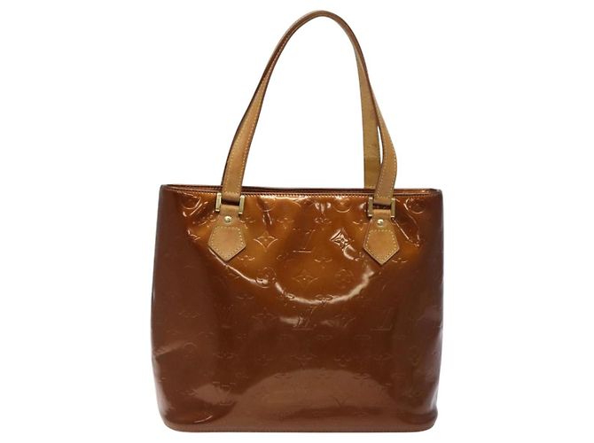 LOUIS VUITTON Borsa a Mano Houston Monogram Vernis Bronzo M91122 LV Auth ep8512 - vista 13