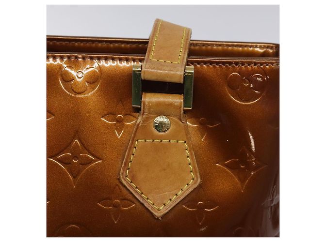 LOUIS VUITTON Borsa a Mano Houston Monogram Vernis Bronzo M91122 LV Auth ep8512 - vista 18