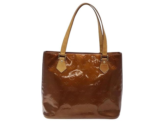 LOUIS VUITTON Borsa a Mano Houston Monogram Vernis Bronzo M91122 LV Auth ep8512 - vista 2