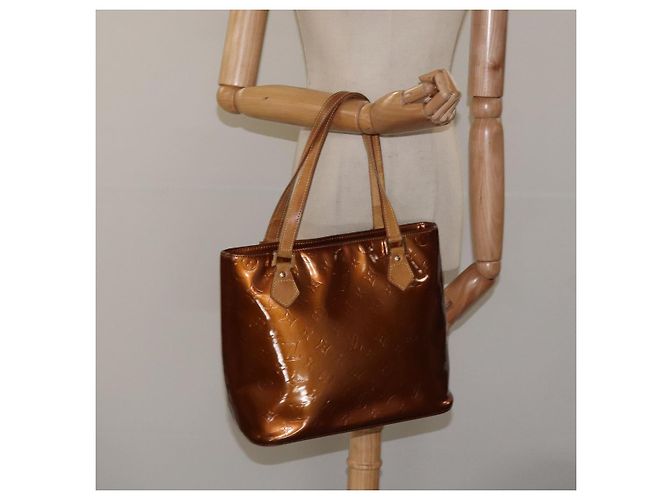 LOUIS VUITTON Borsa a Mano Houston Monogram Vernis Bronzo M91122 LV Auth ep8512 - vista 24