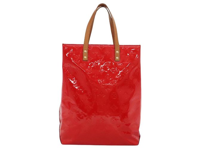 LOUIS VUITTON Monogram Vernis Reade MM Handtasche Rot M91086 LV Auth KD490 - Ansicht 13
