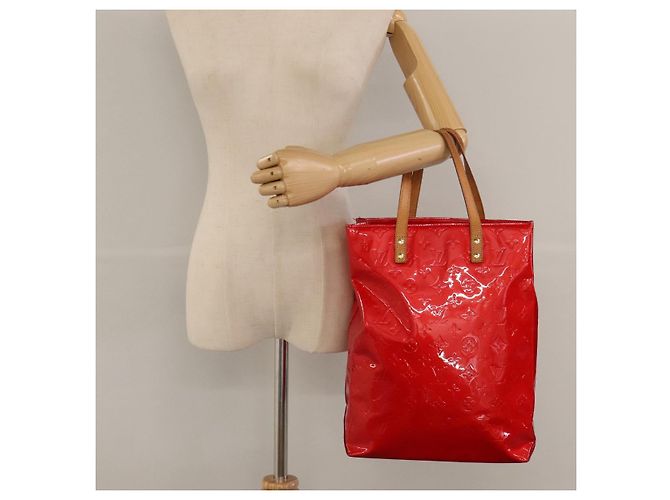 LOUIS VUITTON Monogram Vernis Reade MM Handtasche Rot M91086 LV Auth KD490 - Ansicht 23