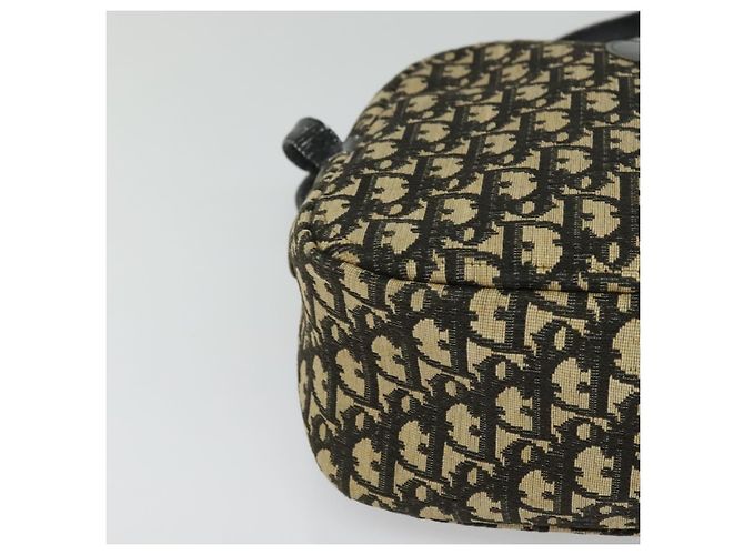 Borsa a spalla in tela Trotter Christian Dior nera Auth BD1782 Nero - vista 10