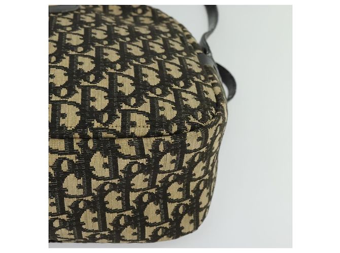 Borsa a spalla in tela Trotter Christian Dior nera Auth BD1782 Nero - vista 11