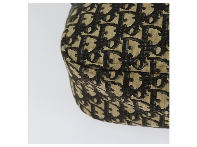 Borsa a spalla in tela Trotter Christian Dior nera Auth BD1782 Nero - vista 12