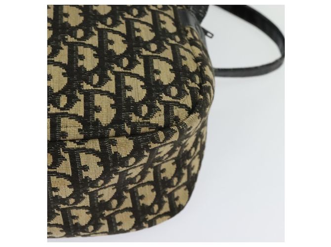 Borsa a spalla in tela Trotter Christian Dior nera Auth BD1782 Nero - vista 13