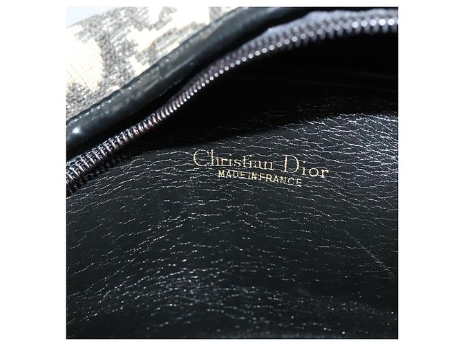 Borsa a spalla in tela Trotter Christian Dior nera Auth BD1782 Nero - vista 14