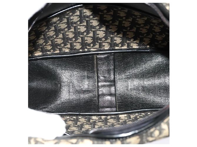 Borsa a spalla in tela Trotter Christian Dior nera Auth BD1782 Nero - vista 15