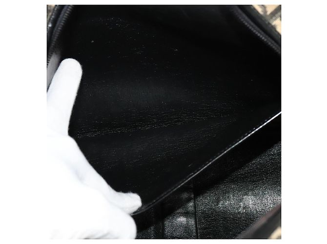 Borsa a spalla in tela Trotter Christian Dior nera Auth BD1782 Nero - vista 18