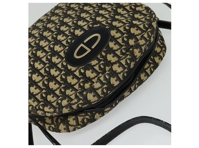 Borsa a spalla in tela Trotter Christian Dior nera Auth BD1782 Nero - vista 6