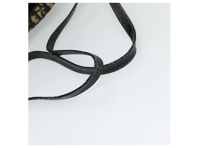 Borsa a spalla in tela Trotter Christian Dior nera Auth BD1782 Nero - vista 7