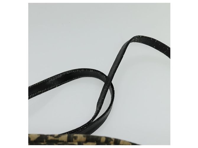 Borsa a spalla in tela Trotter Christian Dior nera Auth BD1782 Nero - vista 8