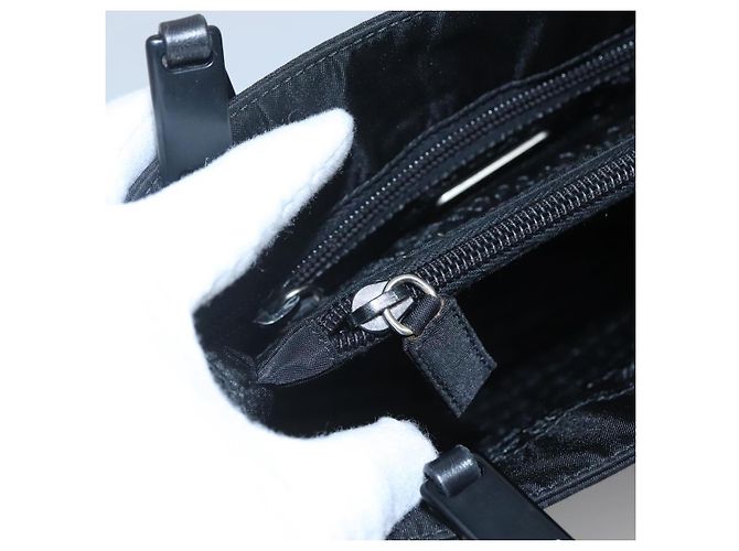 PRADA Borsa a mano in nylon plastico Auth ep8556 Nero - vista 10