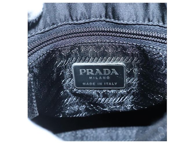 PRADA Borsa a mano in nylon plastico Auth ep8556 Nero - vista 18