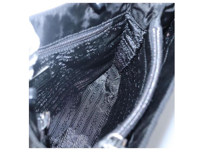 PRADA Borsa a mano in nylon plastico Auth ep8556 Nero - vista 19