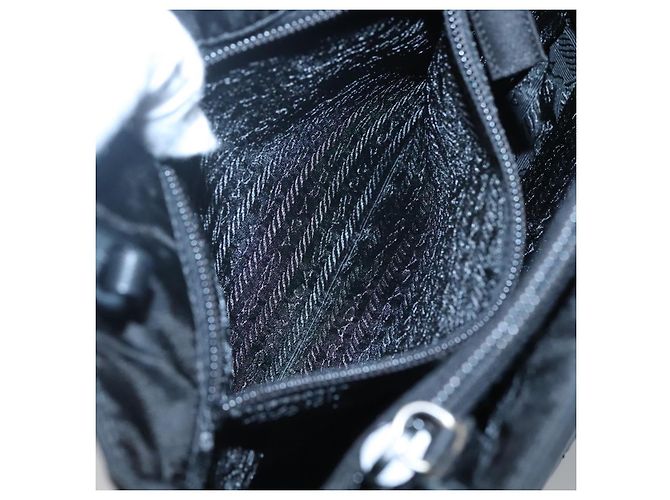 PRADA Borsa a mano in nylon plastico Auth ep8556 Nero - vista 21