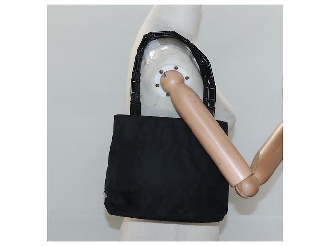 PRADA Borsa a mano in nylon plastico Auth ep8556 Nero - vista 24