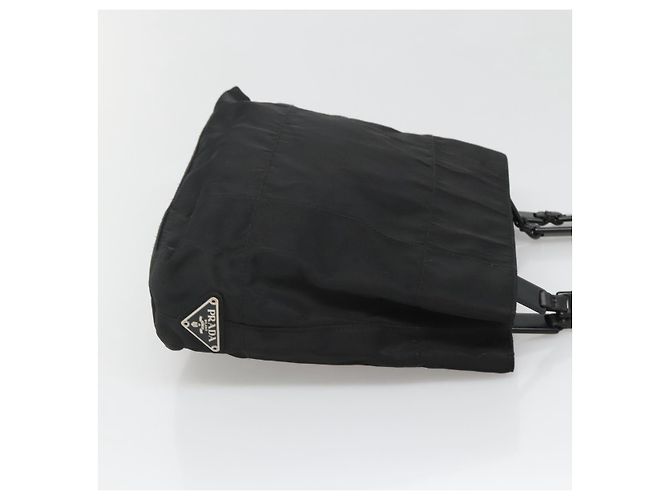 PRADA Borsa a mano in nylon plastico Auth ep8556 Nero - vista 4