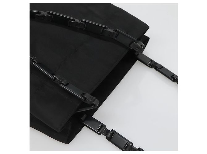 PRADA Borsa a mano in nylon plastico Auth ep8556 Nero - vista 6