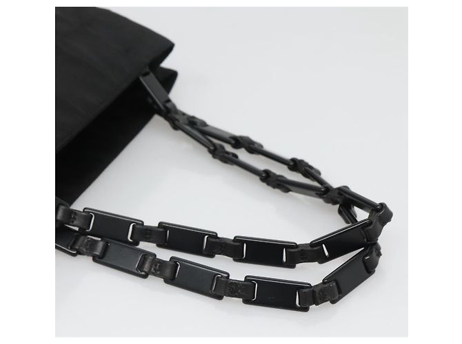PRADA Borsa a mano in nylon plastico Auth ep8556 Nero - vista 7
