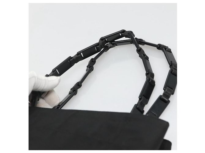 PRADA Borsa a mano in nylon plastico Auth ep8556 Nero - vista 8