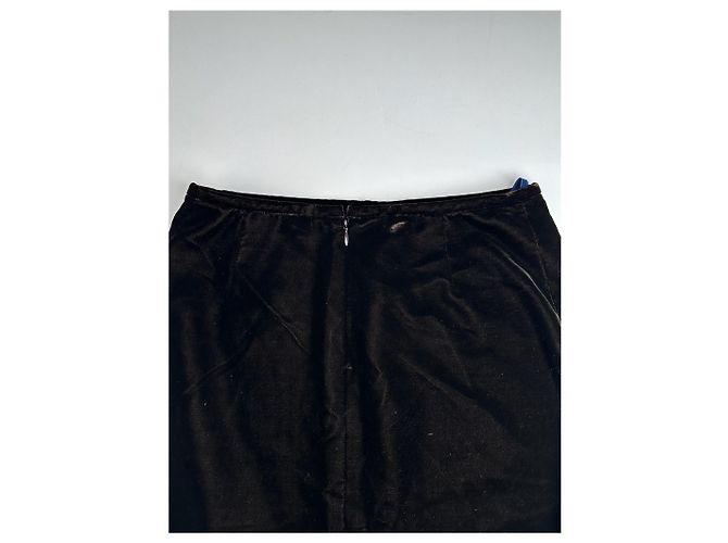 Gonna lunga vintage Givenchy in velluto nero - vista 4