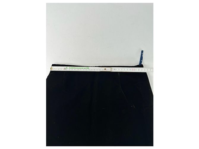 Gonna lunga vintage Givenchy in velluto nero - vista 6