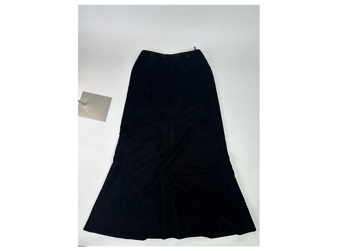 Gonna lunga vintage Givenchy in velluto nero - vista 9